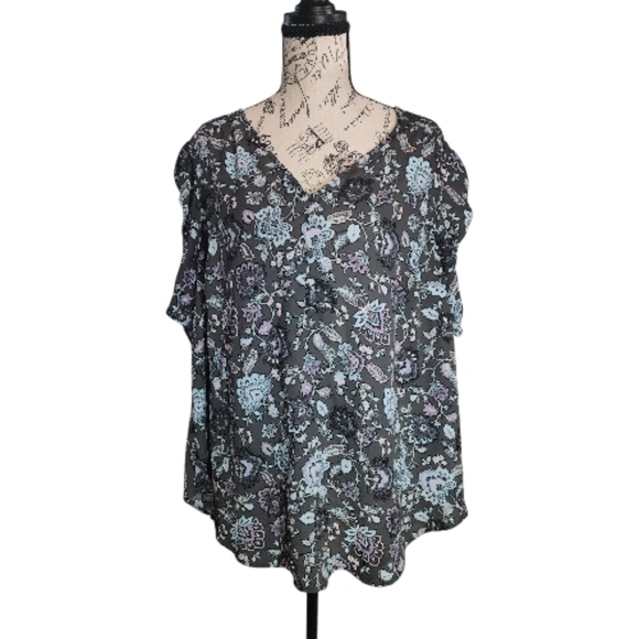 torrid Tops - Torrid Harper Floral Georgette Blouse, Size 1 (1X)